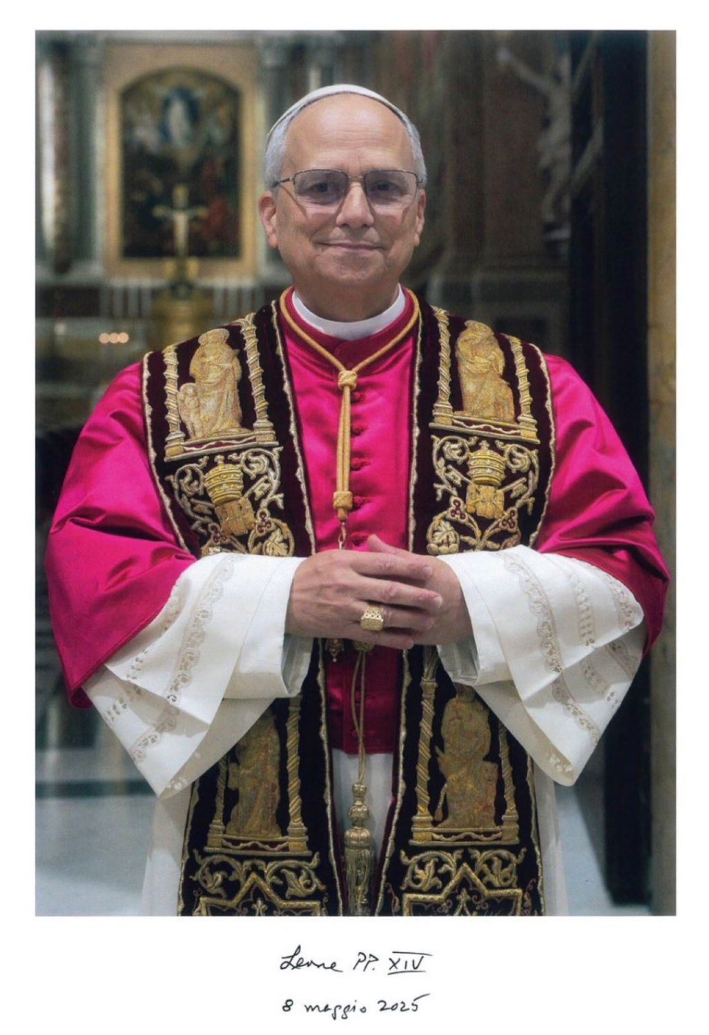 Pope Leo XIV Portrait Photo for Framing  8.5&quot; x 11&quot;