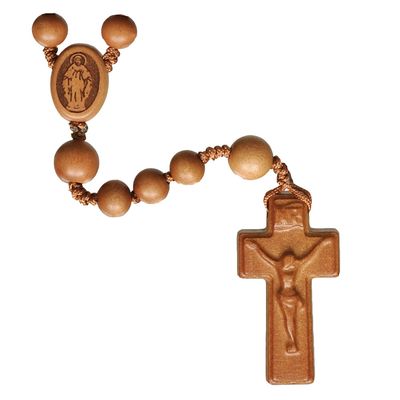 Rosary 5-decade Jujube wood light brown 8mm
