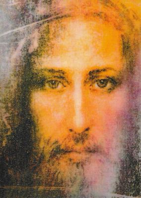 Jesus and Mary Glossy Holy Card - 5&quot; x 3.5&quot;
