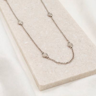 Blessings by the Yard Necklace - Silver