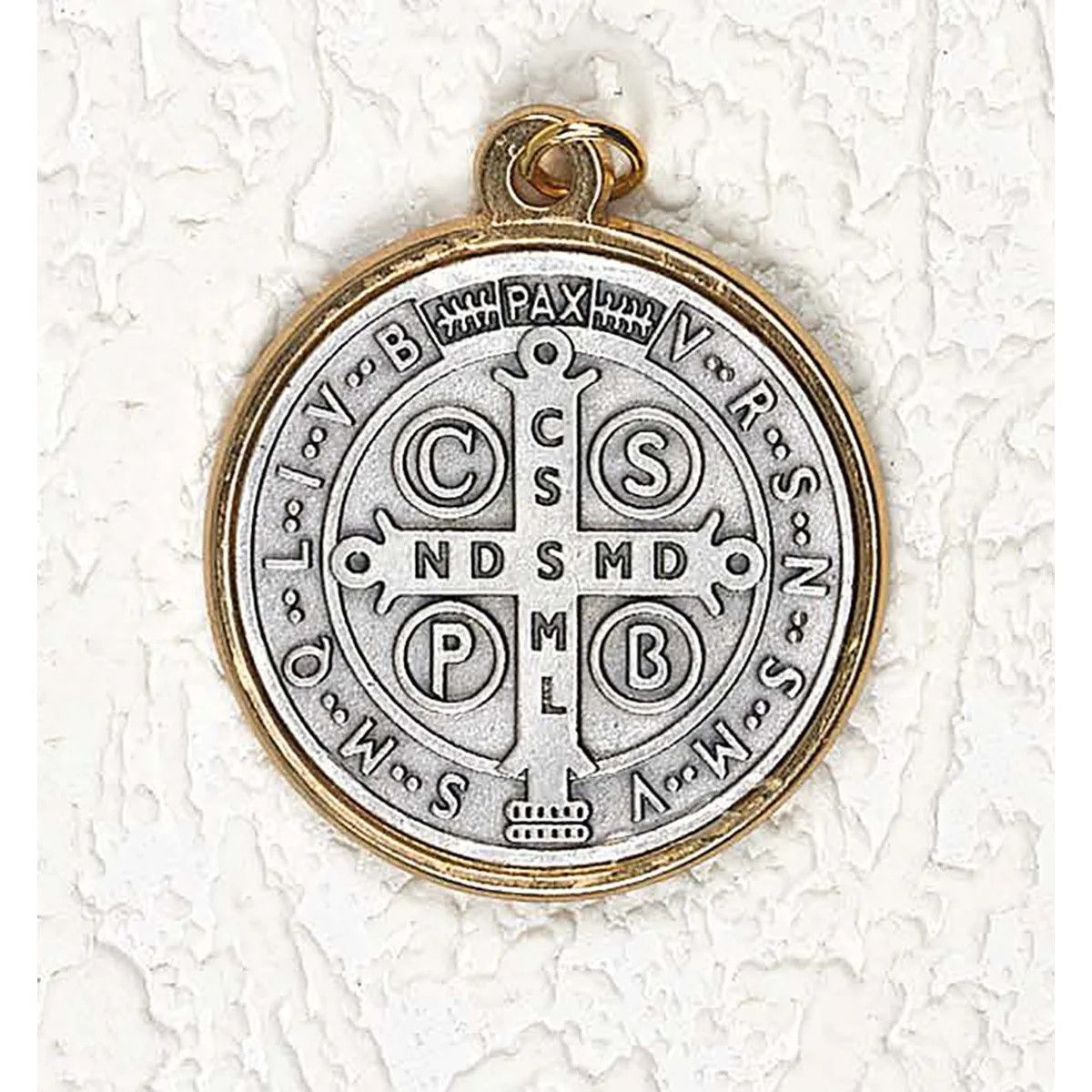 Medal St Benedict premium 2-tone 1.5&quot;