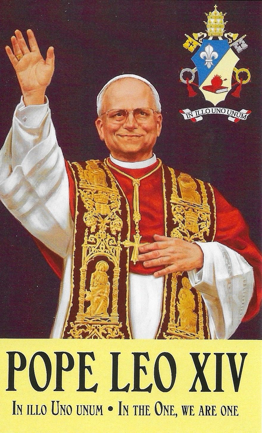 Pope Leo XIV prayer card