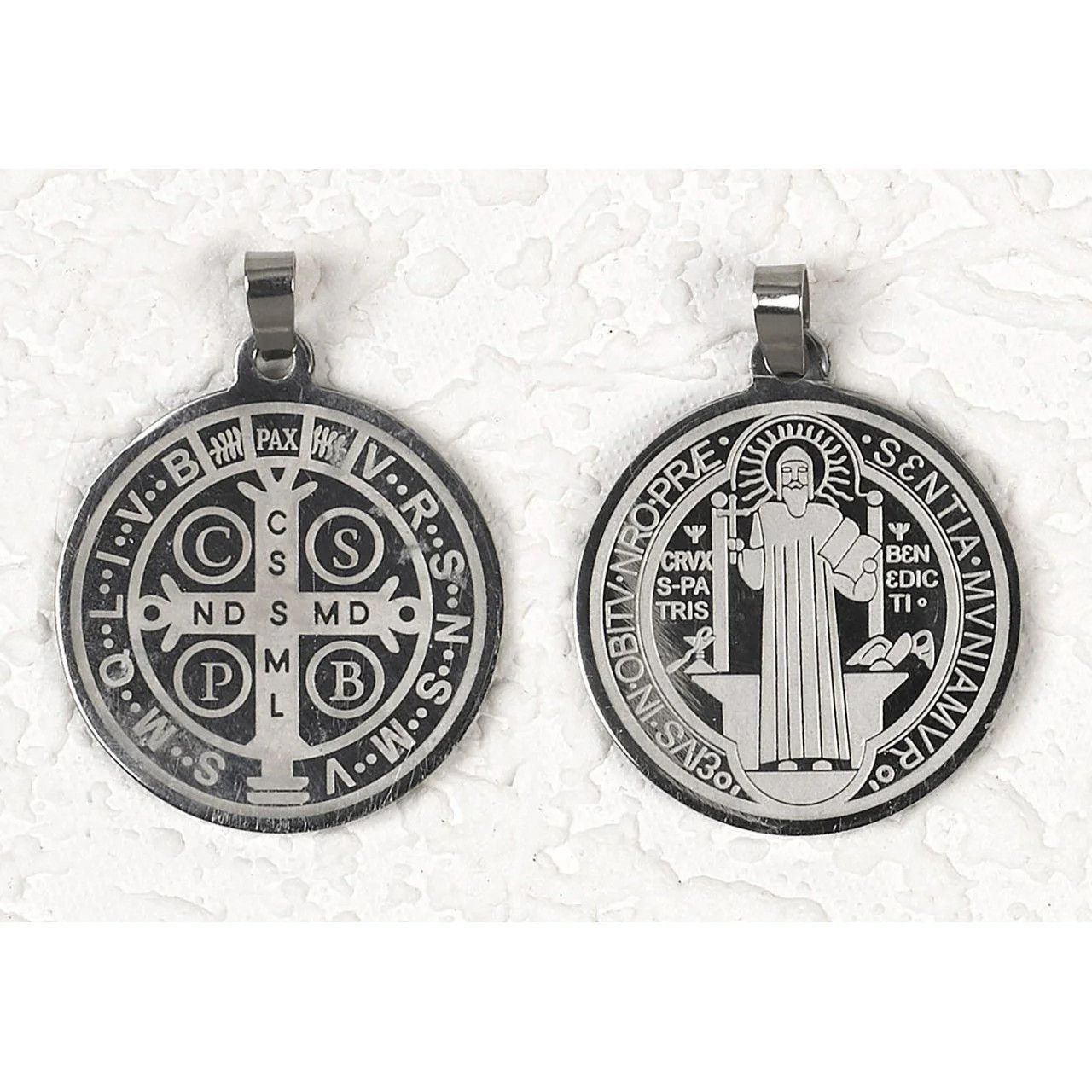 Medal St Benedict Stainless Steel 1.25&quot;