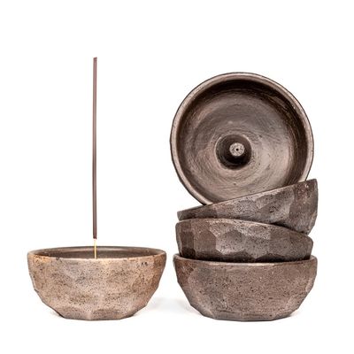 Handmade Pottery Incense Burner Bowl
