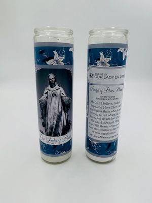 Our Lady of Peace Custom Prayer Candle
