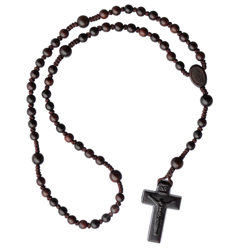 Jujube Wood Rosary 5-decade  6/8mm