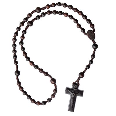 Jujube Wood Rosary 5-decade  6/8mm