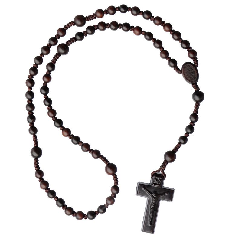 Jujube Wood Rosary 5-decade  6/8mm