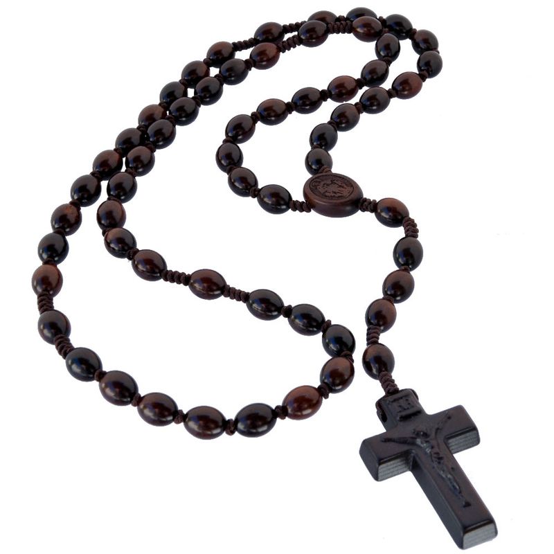 Jujube Wood Oval Rosary 10mm