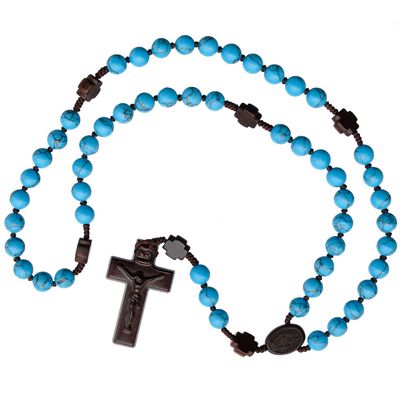 Turquoise/Jujube Wood Rosary 8mm