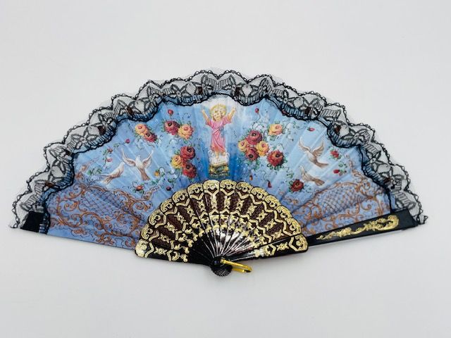 Divino Nino Fan black lace