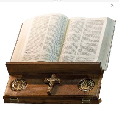 St Benedict Wood Bible Stand