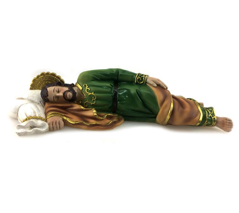 Sleeping St Joseph resin statue  8&quot; in gift box