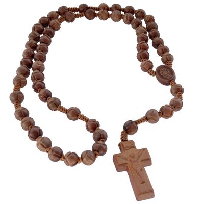 10mm Carved Jujube Wood Rosary