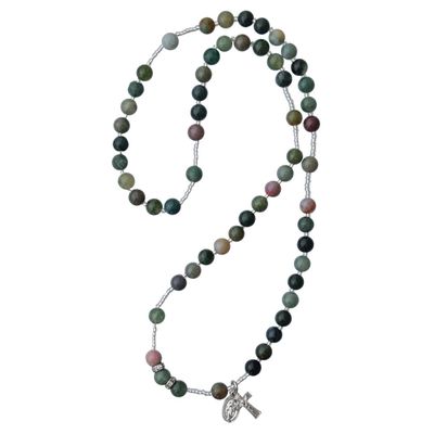 6mm Multicolor Onyx Rosary Necklace