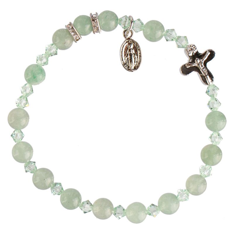 6mm Genuine Green Jade Rosary Bracelet