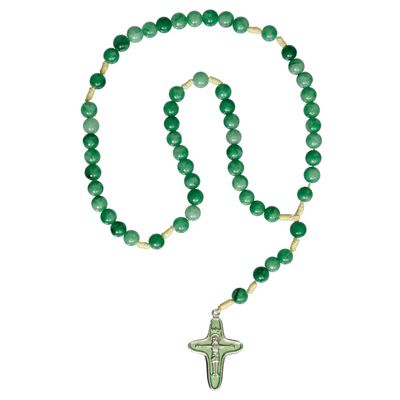 6mm Green Gemstone Children’s Rosary