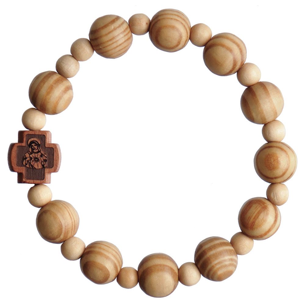 10mm Pine Wood Children’s Rosary Bracelet