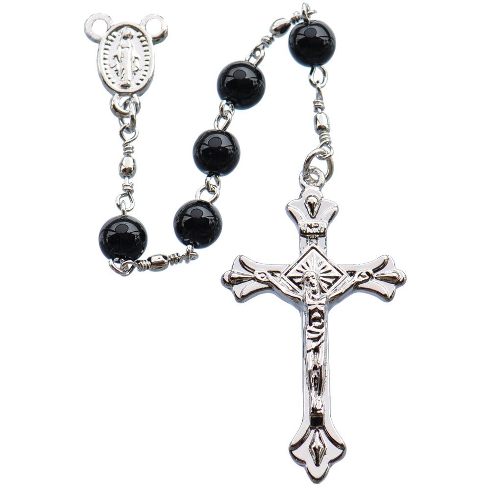 6mm Black Onyx Gift Rosary