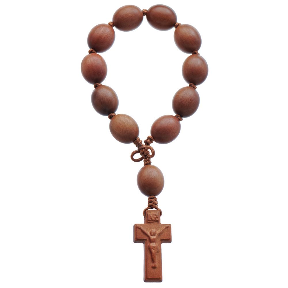 Rosary one-decade: jujube wood light brown 20mm