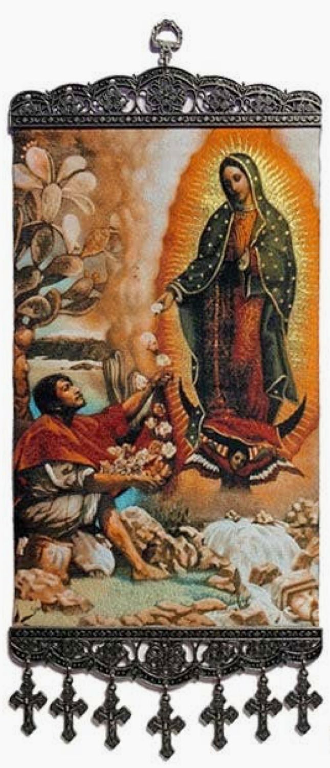 Our Lady of Guadalupe + Juan Diego Wall Tapestry