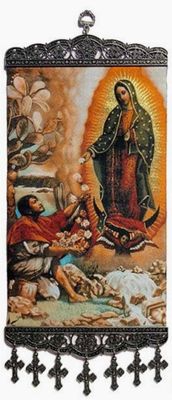 Our Lady of Guadalupe + Juan Diego Wall Tapestry