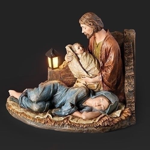 Lighted Sleeping Mary wood finish 5.7&quot;