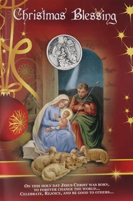 Christmas Blessing Greeting Card with Prayer Token