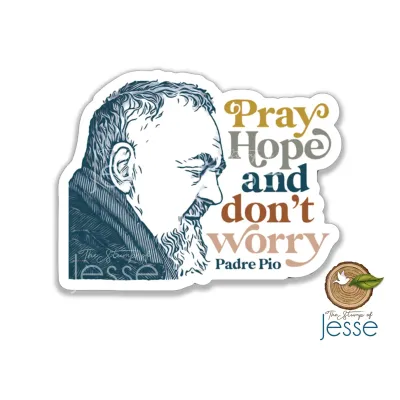 Padre Pio Waterproof Vinyl Sticker