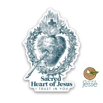 Sacred Heart of Jesus Waterproof Vinyl Sticker