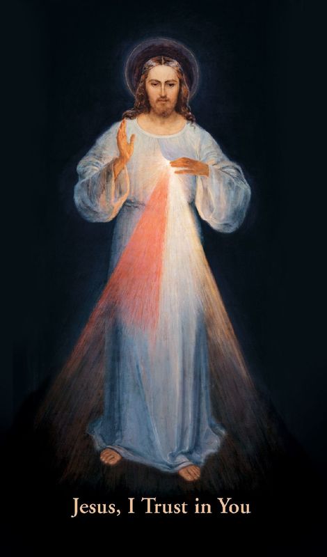 Divine Mercy prayer card (wallet size, Vilnius)