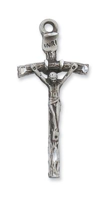 Crucifix SS Papal 24" chain