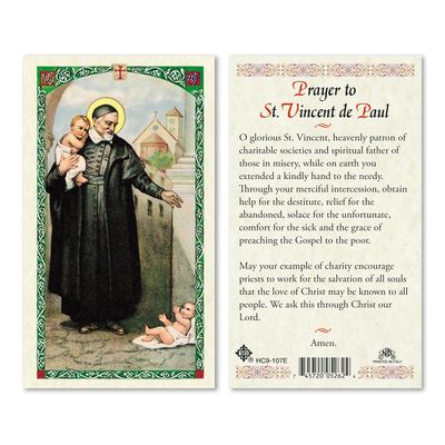HCd St Vincent de Paul, laminated