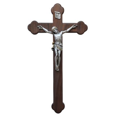 18″ Walnut Wall Crucifix
