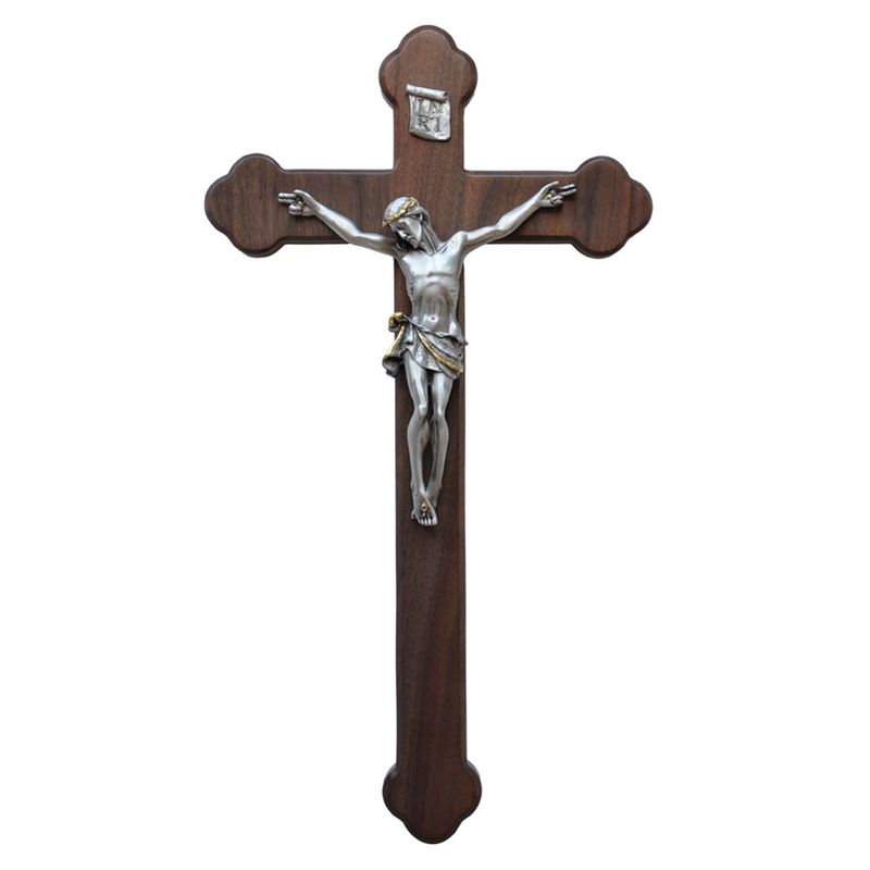 18″ Walnut Wall Crucifix
