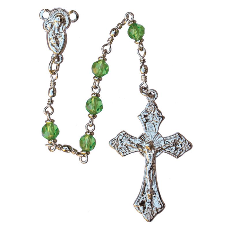 4mm Green Crystal Rosary