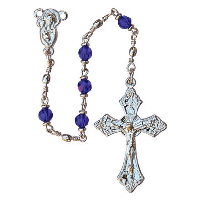 Rosary Blue Crystal 4mm