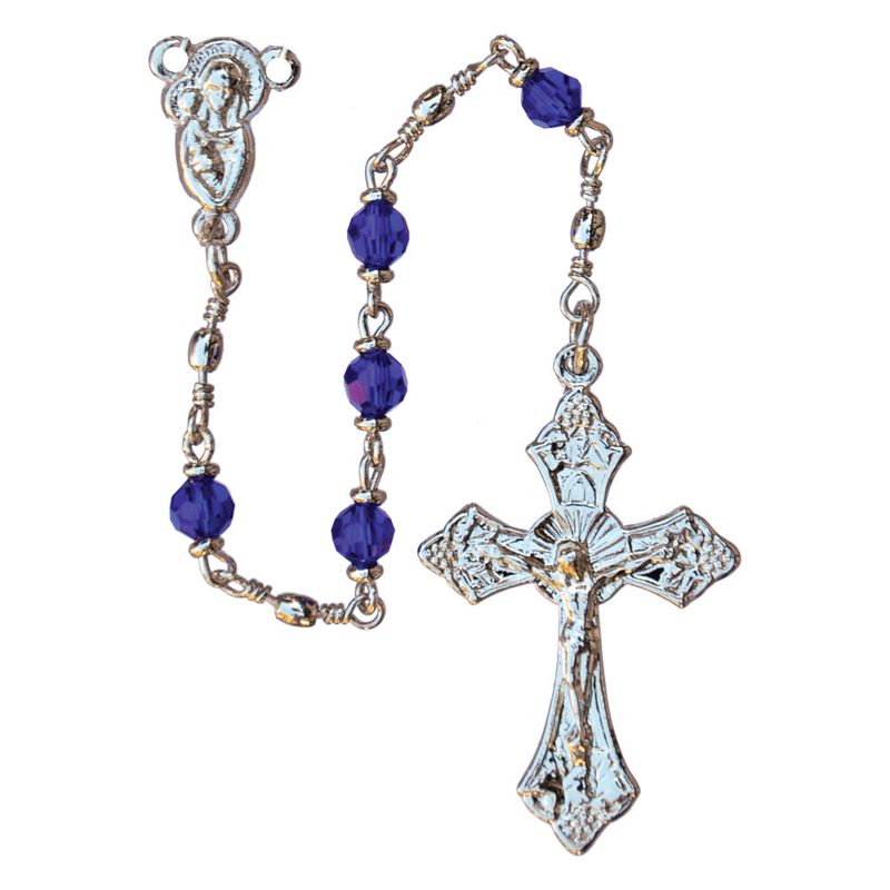 Rosary Blue Crystal 4mm