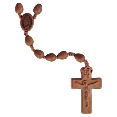 10mm Teardrop Light Jujube Wood Rosary