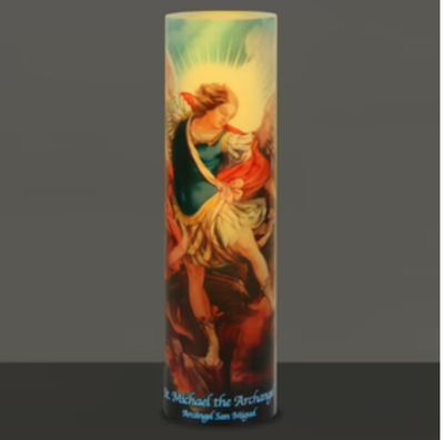 LED Candle  - St Michael the Archangel