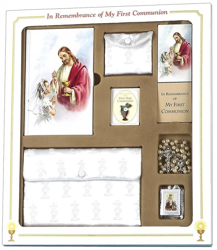 First Holy Communion "Sacred Heart" Premier Boxed Set for girls
