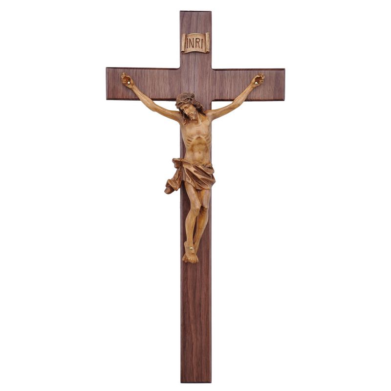 Crucifix Walnut with Resin Corpus 20"