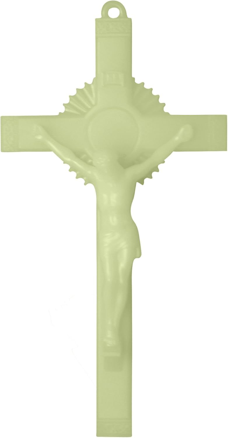 Crucifix: luminous "glow-in-the-dark" sunburst 12"