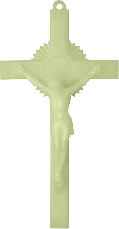 Crucifix: luminous "glow-in-the-dark" sunburst 12"