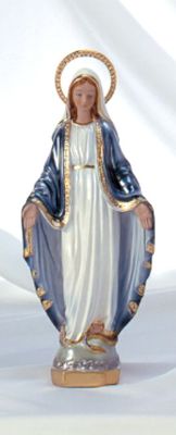 Our Lady of Grace Pearlized Statue w/halo 12.5"