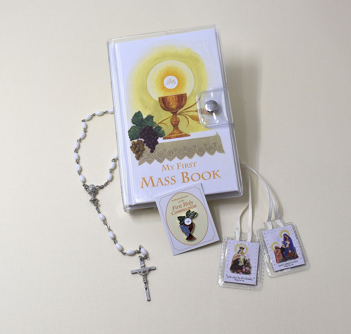 My First Mass Book Eucharist Vinyl Wallet Set