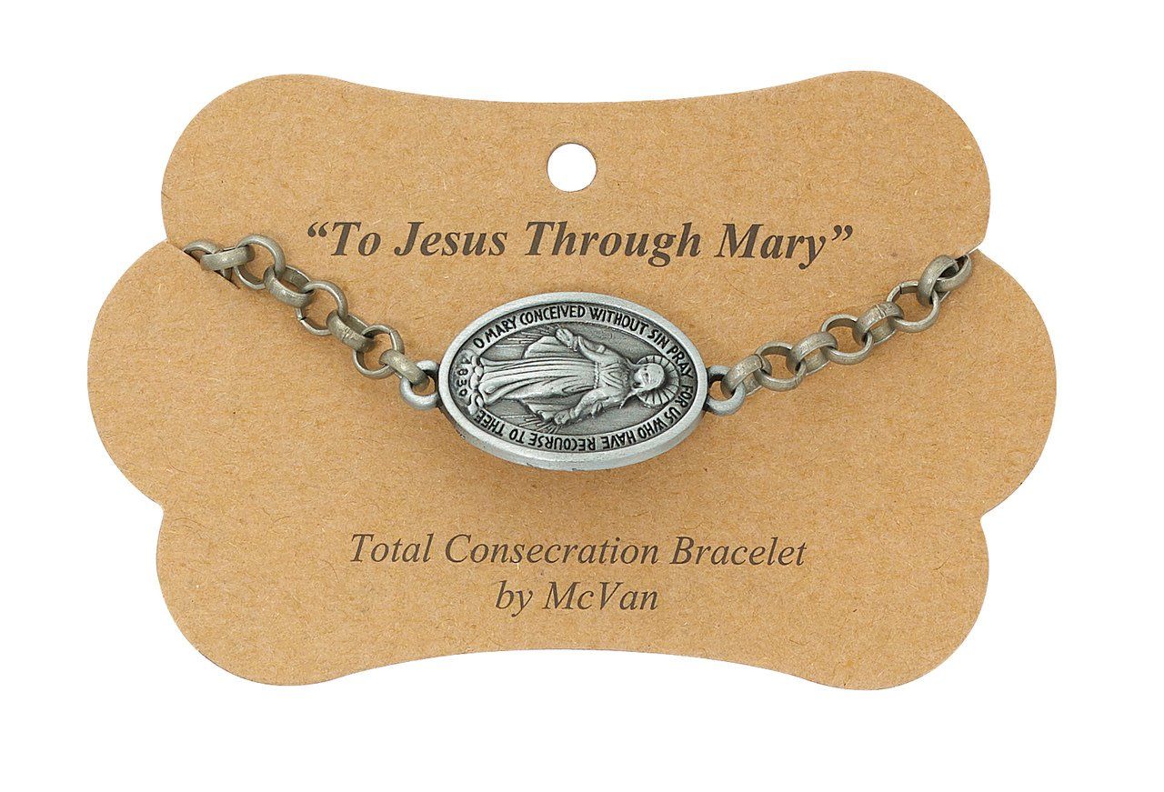 Total Consecration to Mary chain bracelet w/ Miraculous Medal