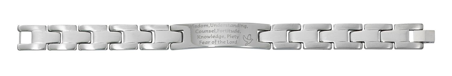 Men's Stainless Steel 7 Gifts of the Holy Spirit Bracelet