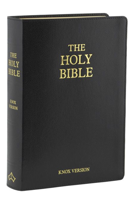 Holy Bible - Knox Translation - black leather, flexible cover