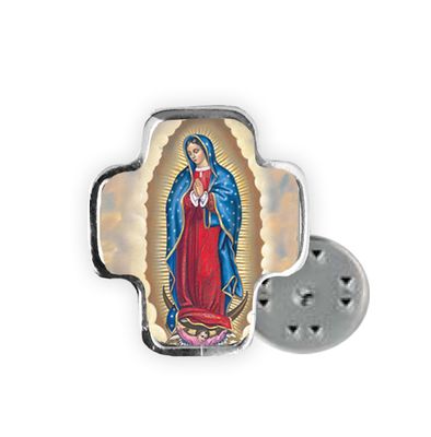 Our Lady of Guadalupe Cross Lapel Pin 3/4"